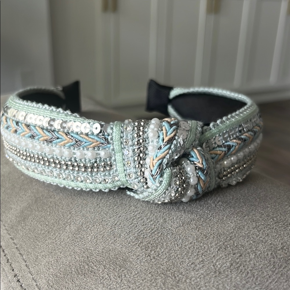 Embellished Headband with Silver Accents